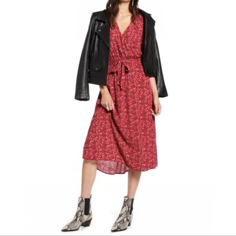 Treasure & Bond Blouson Midi Dress